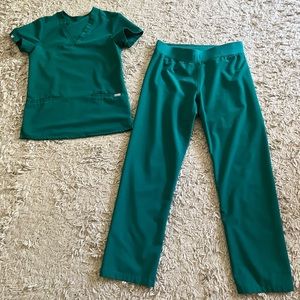 FIGS scrubs, Hunter Green, womens